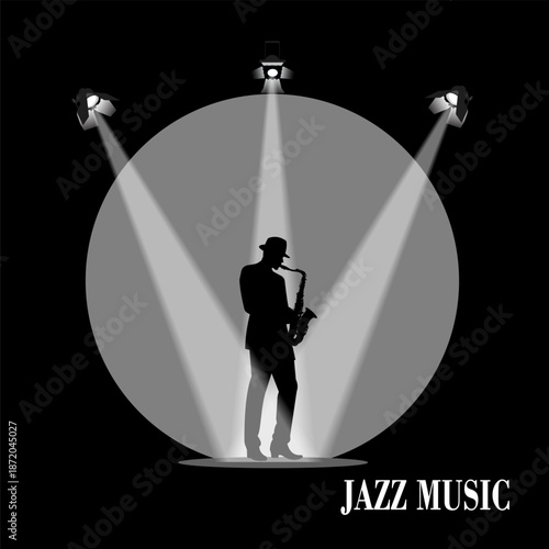 Jazz musician in the spotlight