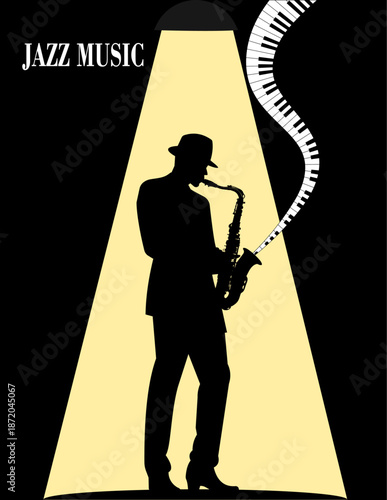Jazz musician in the spotlight