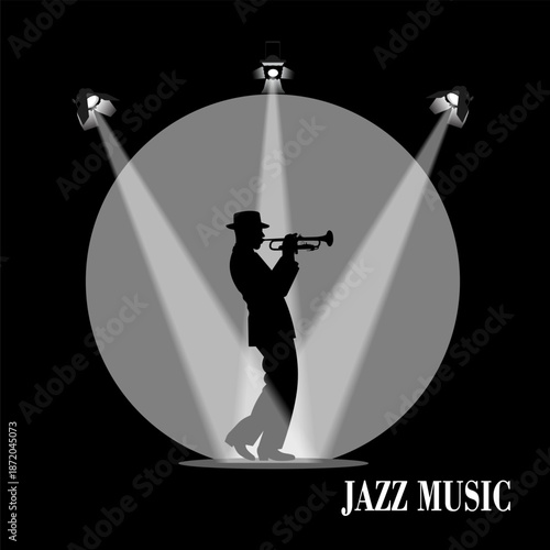 Jazz musician in the spotlight