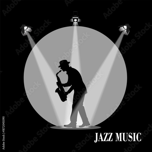 Jazz musician in the spotlight