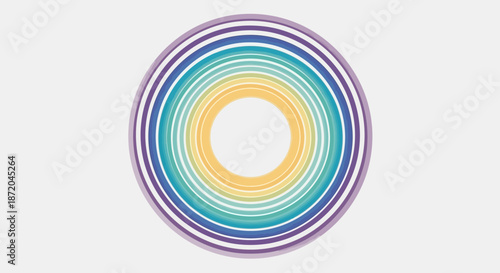 Abstract concentric circles with pastel color scheme creating a vibrant target design