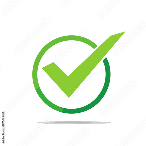 Green Check Mark Within a Circle Representing Approval and Validation Concept