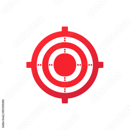 Target Practice Accuracy Goal Precision Aiming Red Gradient Square Icon Graphic