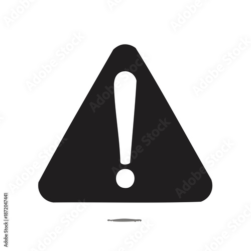 Exclamation Mark Inside Triangle Shape Warns of Potential Hazard with High Attention to Safety