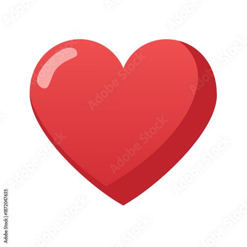 Vivid Red Heart Symbol of Love Romance and Passion Valentine's Day