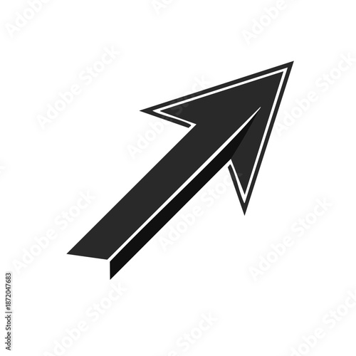 Arrow Graphic Pointing Upward Directional Sign for Movement Navigation Guidance