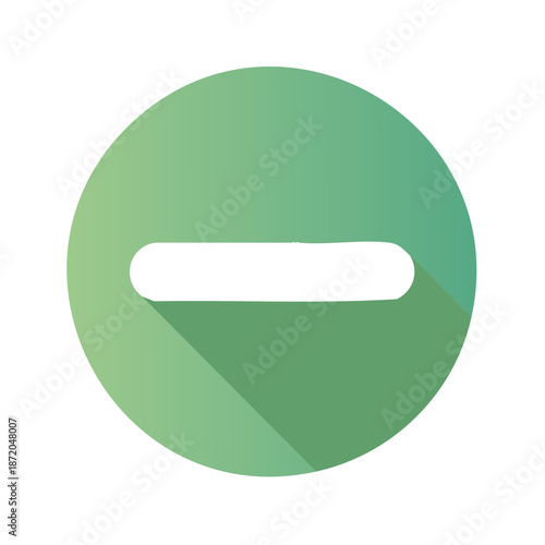 Free Download Minus Sign Gradient Green Circle Negative Symbol Subtraction Icon Minimal Illustration - GFXLoad