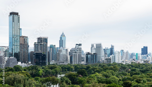 Photography Cityscape view at Lumphini park Bangkok Thailand