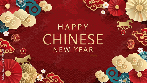 Celebrating chinese new year Vector, illustration