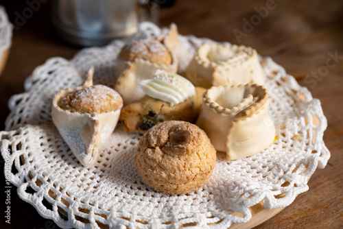 Fotografie Traditional Sardinian sweets, made with love.