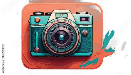 Vintage Camera Icon - A Nostalgic Glimpse into Photographys Past.