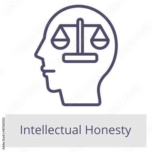 Intellectual Honesty Element For Design Graphic. Can Be Used For Mobile, Ui, Web 