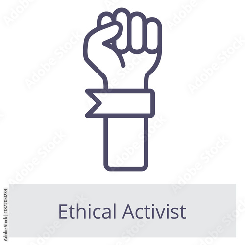 Ethical Activist Element For Design Graphic. Can Be Used For Mobile, Ui, Web 