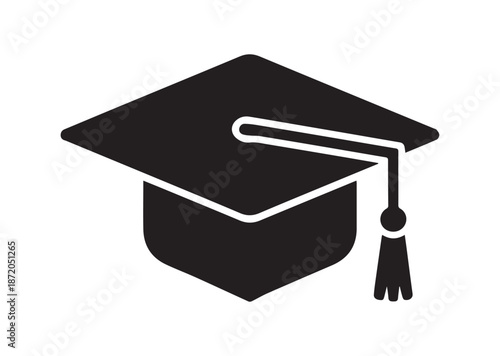 Graduation cap icon, Graduation cap solid Vector