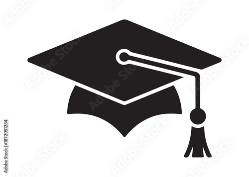 Graduation cap icon, Graduation cap solid Vector