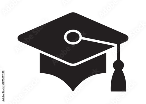 Graduation cap icon, Graduation cap solid Vector