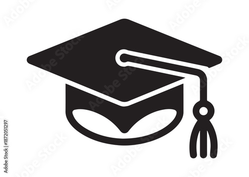 Graduation cap icon, Graduation cap solid Vector