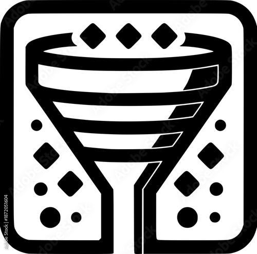 Funnel Symbol: An elegant graphic showing a filter symbol, demonstrating data refinement.