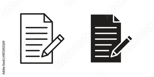 Agreement icons In Trendy Design Vector Eps 10, Editable Stroke and solid flat.