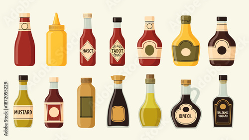 Assorted Hot Sauce Bottles Collection.