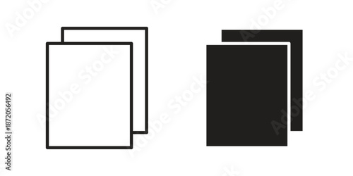 Copy icons In Trendy Design Vector Eps 10, Editable Stroke and solid flat.