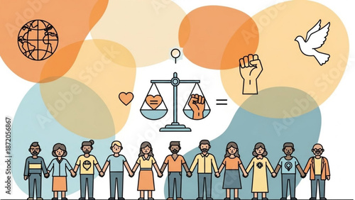 A vibrant illustration celebrating Black Excellence with diverse people and symbols