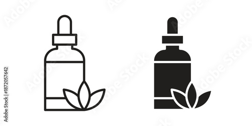 Essential oils icons In Trendy Design Vector Eps 10, Editable Stroke and solid flat.