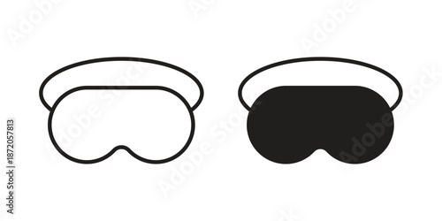 Eye mask icons In Trendy Design Vector Eps 10, Editable Stroke and solid flat.