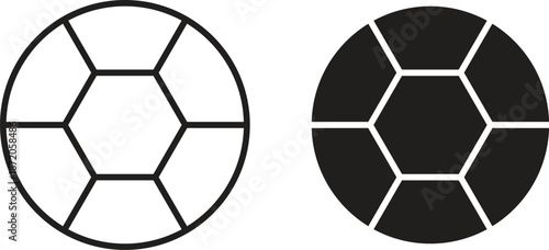 Football icons In Trendy Design Vector Eps 10, Editable Stroke and solid flat.