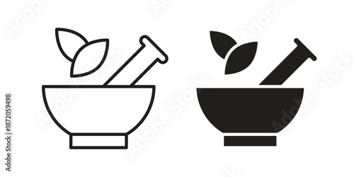 Herbal medicine icons In Trendy Design Vector Eps 10, Editable Stroke and solid flat.