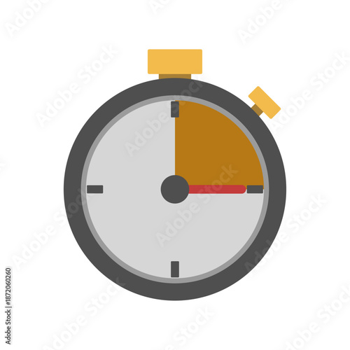 Stopwatch flat icon. Vector Illustration. Timer Illustration Vector.
