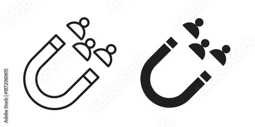 Lead generation icons In Trendy Design Vector Eps 10, Editable Stroke and solid flat.