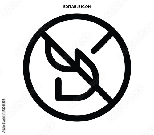 A simple black and white icon depicts a prohibition of smoking clearly conveying a no smoking message