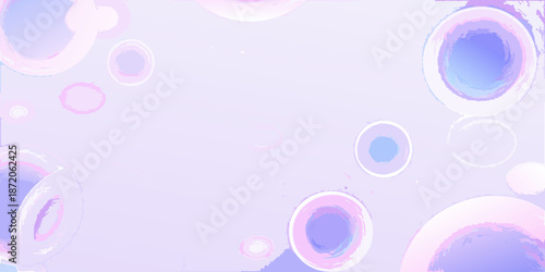 Abstract pastel background with overlapping circles in shades of pink and blue