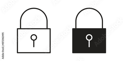 Password icons In Trendy Design Vector Eps 10, Editable Stroke and solid flat.