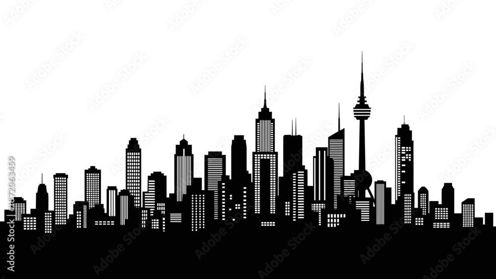 Fototapeta premium Skyline of a Modern Metropolis