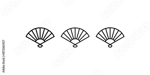 Folding fan icons showing traditional Japanese or Chinese handheld fans