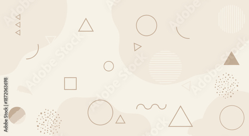 Elegant abstract background featuring soft cream colors and geometric shapes creating a soothing