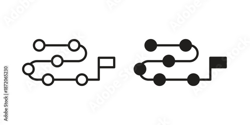 Roadmap icons In Trendy Design Vector Eps 10, Editable Stroke and solid flat.