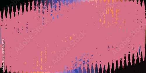 Abstract background with pink hues blue accents and textured brushstrokes