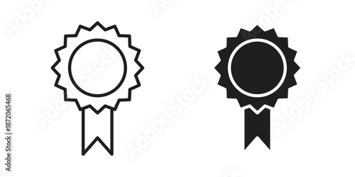 Rosette icons In Trendy Design Vector Eps 10, Editable Stroke and solid flat.