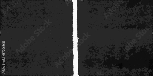 A stark white line divides a heavily textured almost entirely black background