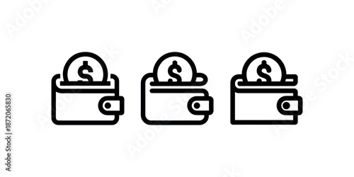 Wallet with coin, representing finance, money, savings, and secure payment concept
