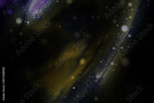 Dark liquid surface, oil stains, bright chemistry, surreal background, arctic blue rainbow, water surface, ink and water