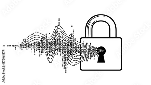 A secure metal padlock and steel keys represent a safety concept for business protection and internet security with a locked and unlocked symbol design