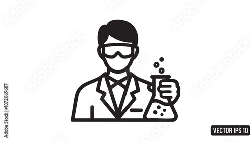 Scientist Conducting Experiment in Laboratory Setting