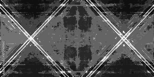 Abstract geometric pattern with intersecting lines and dark central shapes