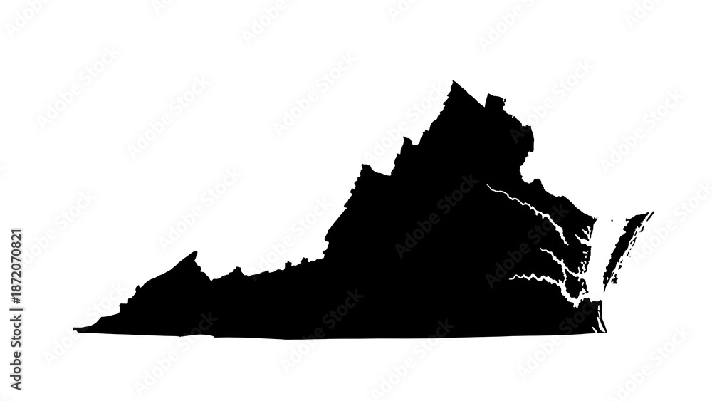 Fototapeta premium Black silhouette illustration on white background