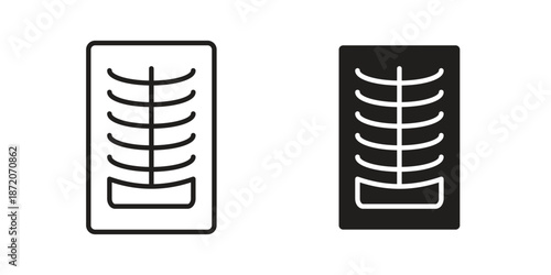 X-ray scan icons In Trendy Design Vector Eps 10, Editable Stroke and solid flat.