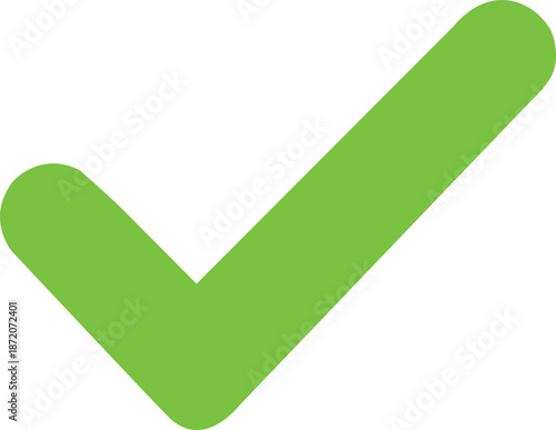 Green checkmark symbol for approval and confirmation